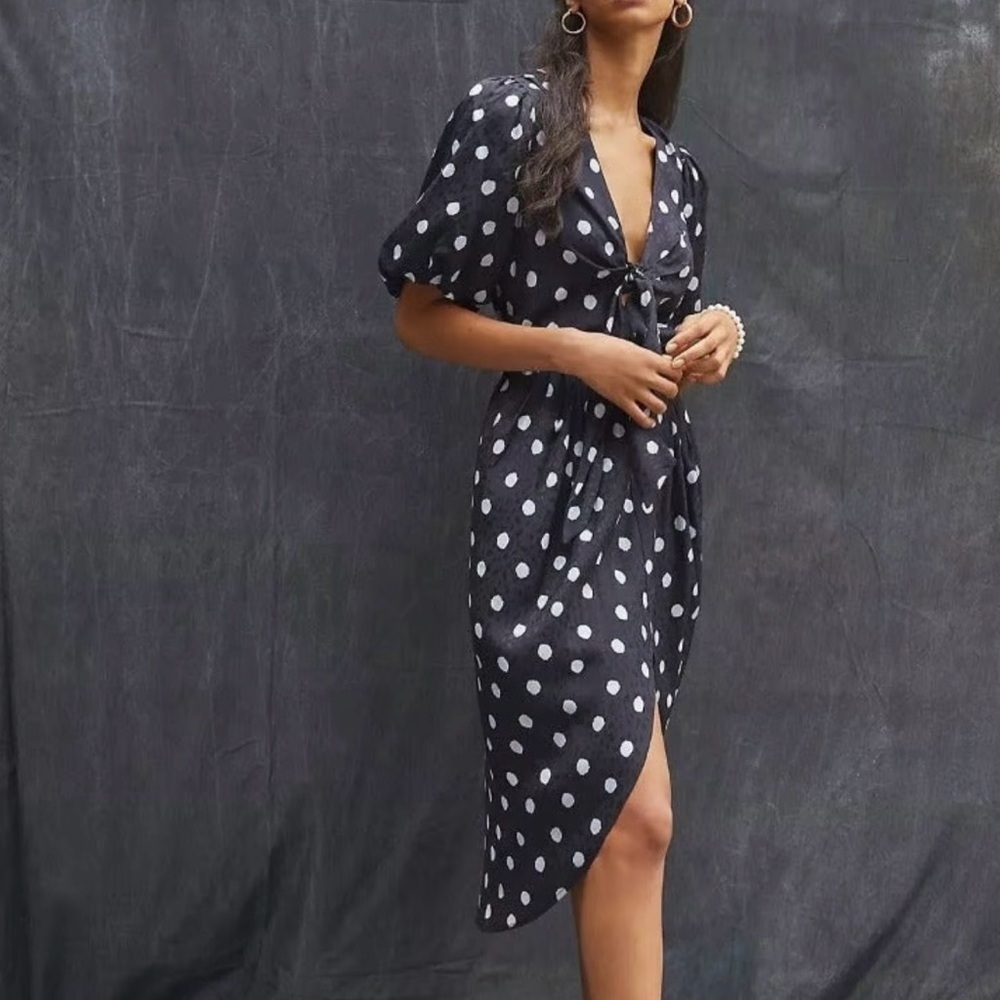 Delfi Collective x Anthropologie- Polka Dot Tia Dress. Size L